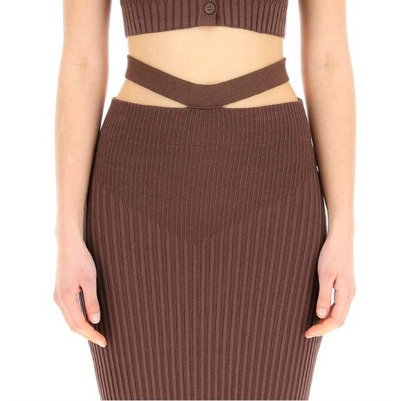 Andreadamo Dresses & Skirts - NWT Andreadamo Cut Out Ribbed Mini Skirt
